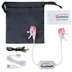Lovense Pinces à tétons vibrantes connectées Gemini Lovense